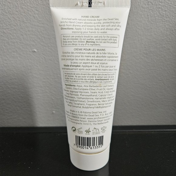 JERICHO COSMETICS DEAD SEA MINERALS HAND CREAM-3.4 fl oz/100 ml-BRAND NEW-SEALED - Picture 2 of 6
